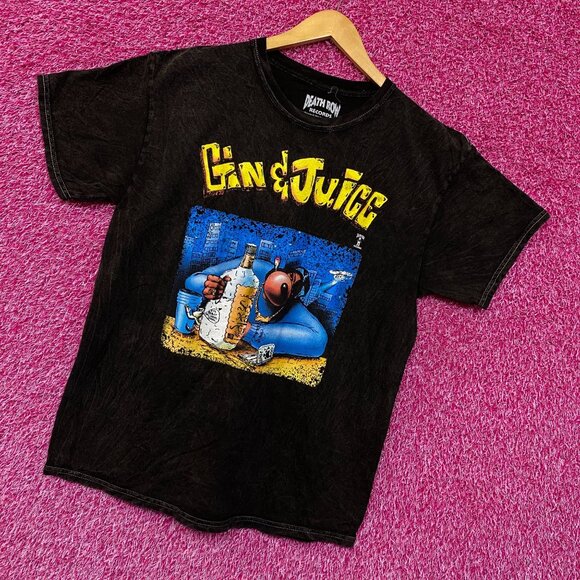 Death Row Records Snoop Doggy Dogg Gin & Juice Rap Tee M/L - Picture 3 of 4